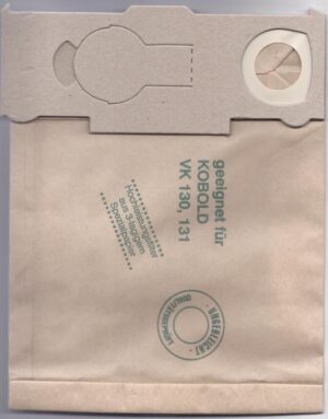 Bolsas aspiradora VORWERK FOLLETTO VK 130 - Pack de 5 bolsas de Papel